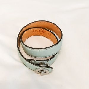 Coach leather wrap bracelet